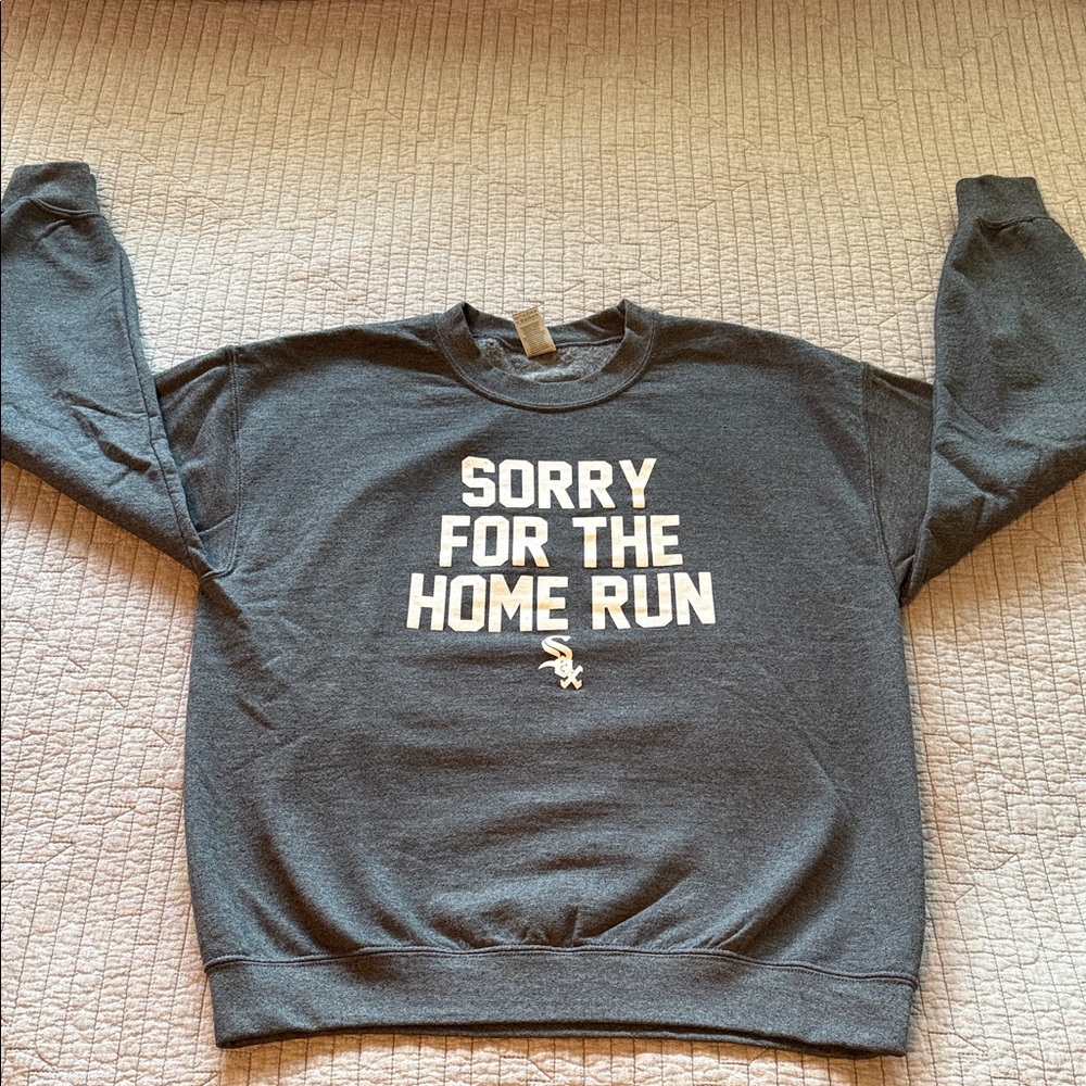 Gray White Sox Crew Neck Hoodie